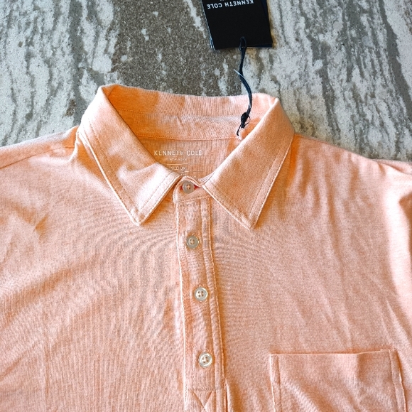 Kenneth Cole Men's Sustainable Tri Blend Polo Shirt New Size Large - Picture 1 of 2